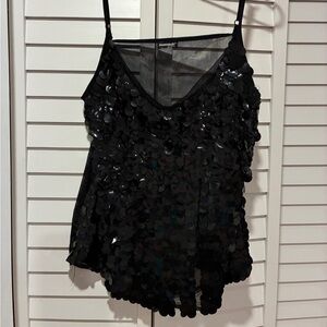 Express Black Sequin Camisole